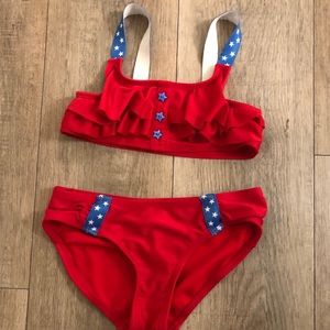 Red, white and blue bikini